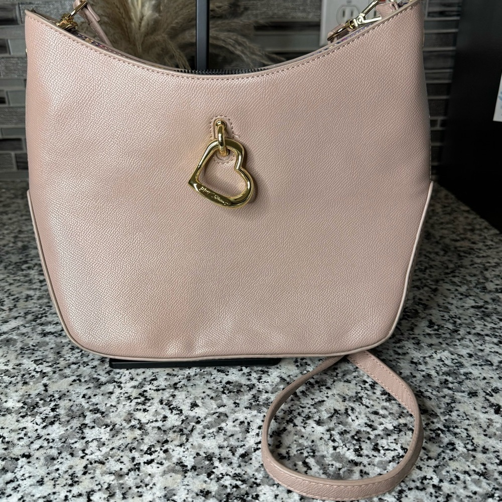 Betsey Johnson Light Pink Crossbody Bag with Gold Chain Accents - Picture 5 of 10